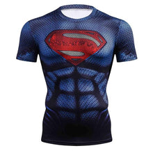 Load image into Gallery viewer, NEW 2018 Marvel Super Heroes Avenger Captain America Batman Tshirt Men Compression Base Layer Thermal Under Causal Shirt