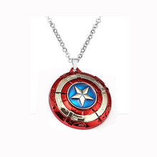 Load image into Gallery viewer, Captain America A Shield necklace rotatable Avengers Infinity War