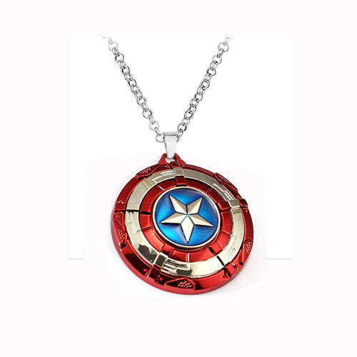 Captain America A Shield necklace rotatable Avengers Infinity War