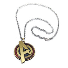 Load image into Gallery viewer, Captain America A Shield necklace rotatable Avengers Infinity War