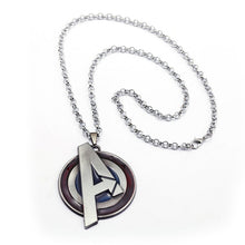 Load image into Gallery viewer, Captain America A Shield necklace rotatable Avengers Infinity War