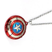 Load image into Gallery viewer, Captain America A Shield necklace rotatable Avengers Infinity War