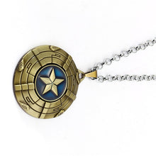 Load image into Gallery viewer, Captain America A Shield necklace rotatable Avengers Infinity War