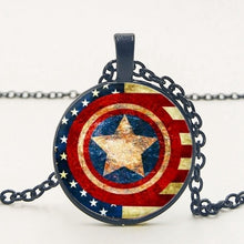 Load image into Gallery viewer, Marvel Heroes Captain America Shield Time Pendant Necklace