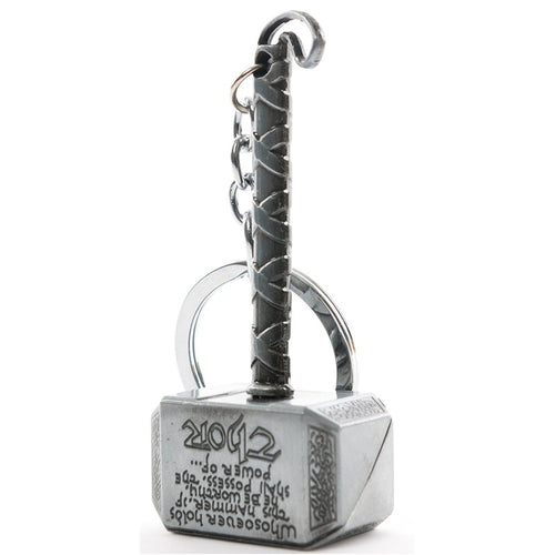 Marvel Avengers Thor's Hammer Mjolnir Keychain New Pewter Keyring Toy Thor Chain Ring Key