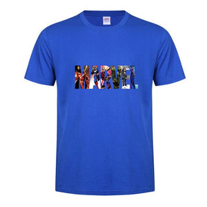2019 Fashion New High Quality Cotton T Shirt Men Clothing Marvel Tshirts Print Superhero Funny Avenger Pattern T-shirt Tops T003