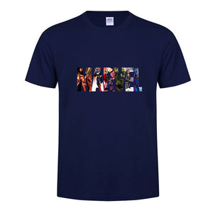 2019 Fashion New High Quality Cotton T Shirt Men Clothing Marvel Tshirts Print Superhero Funny Avenger Pattern T-shirt Tops T003