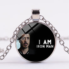 Load image into Gallery viewer, SIAN Iron Man Tony Stark Arc Reactor Necklace 3D Effects Glass