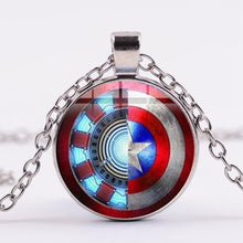 Load image into Gallery viewer, SIAN Iron Man Tony Stark Arc Reactor Necklace 3D Effects Glass