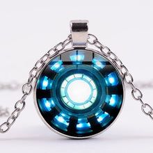 Load image into Gallery viewer, SIAN Iron Man Tony Stark Arc Reactor Necklace 3D Effects Glass