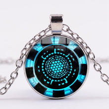 Load image into Gallery viewer, SIAN Iron Man Tony Stark Arc Reactor Necklace 3D Effects Glass