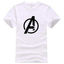 Load image into Gallery viewer, Men T Shirt 2018 Avengers Logo Tshirt Infinity Symbol T-shirt 3D Metal Marvel Tops Captain Tees Fashion Superhero Clothes Venom