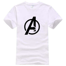 Load image into Gallery viewer, Men T Shirt 2018 Avengers Logo Tshirt Infinity Symbol T-shirt 3D Metal Marvel Tops Captain Tees Fashion Superhero Clothes Venom