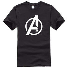 Load image into Gallery viewer, Men T Shirt 2018 Avengers Logo Tshirt Infinity Symbol T-shirt 3D Metal Marvel Tops Captain Tees Fashion Superhero Clothes Venom