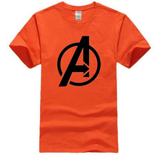 Load image into Gallery viewer, Men T Shirt 2018 Avengers Logo Tshirt Infinity Symbol T-shirt 3D Metal Marvel Tops Captain Tees Fashion Superhero Clothes Venom