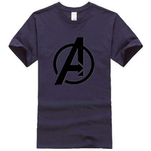 Load image into Gallery viewer, Men T Shirt 2018 Avengers Logo Tshirt Infinity Symbol T-shirt 3D Metal Marvel Tops Captain Tees Fashion Superhero Clothes Venom