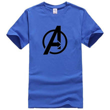 Load image into Gallery viewer, Men T Shirt 2018 Avengers Logo Tshirt Infinity Symbol T-shirt 3D Metal Marvel Tops Captain Tees Fashion Superhero Clothes Venom