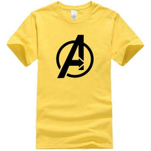 Load image into Gallery viewer, Men T Shirt 2018 Avengers Logo Tshirt Infinity Symbol T-shirt 3D Metal Marvel Tops Captain Tees Fashion Superhero Clothes Venom