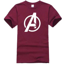 Load image into Gallery viewer, Men T Shirt 2018 Avengers Logo Tshirt Infinity Symbol T-shirt 3D Metal Marvel Tops Captain Tees Fashion Superhero Clothes Venom