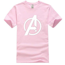 Load image into Gallery viewer, Men T Shirt 2018 Avengers Logo Tshirt Infinity Symbol T-shirt 3D Metal Marvel Tops Captain Tees Fashion Superhero Clothes Venom