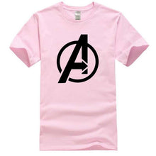 Load image into Gallery viewer, Men T Shirt 2018 Avengers Logo Tshirt Infinity Symbol T-shirt 3D Metal Marvel Tops Captain Tees Fashion Superhero Clothes Venom