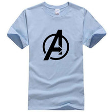 Load image into Gallery viewer, Men T Shirt 2018 Avengers Logo Tshirt Infinity Symbol T-shirt 3D Metal Marvel Tops Captain Tees Fashion Superhero Clothes Venom