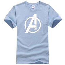 Load image into Gallery viewer, Men T Shirt 2018 Avengers Logo Tshirt Infinity Symbol T-shirt 3D Metal Marvel Tops Captain Tees Fashion Superhero Clothes Venom