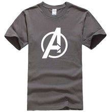 Load image into Gallery viewer, Men T Shirt 2018 Avengers Logo Tshirt Infinity Symbol T-shirt 3D Metal Marvel Tops Captain Tees Fashion Superhero Clothes Venom