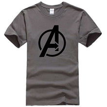 Load image into Gallery viewer, Men T Shirt 2018 Avengers Logo Tshirt Infinity Symbol T-shirt 3D Metal Marvel Tops Captain Tees Fashion Superhero Clothes Venom