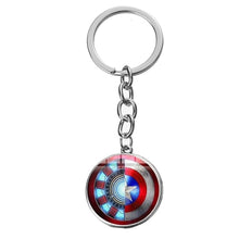 Load image into Gallery viewer, Movie Iron Man Arc Reactor Keychain Tony Stark Marvel The Avengers 4 Age Of Ultron Glass Key Ring