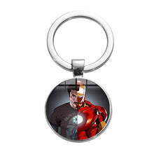 Load image into Gallery viewer, Movie Iron Man Arc Reactor Keychain Tony Stark Marvel The Avengers 4 Age Of Ultron Glass Key Ring