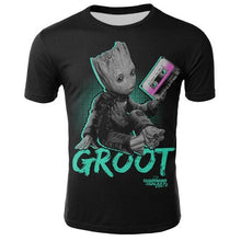 Load image into Gallery viewer, Groot unny tee cute t shirts homme men 100% cotton cool tshirt summer Marvel t-shirt
