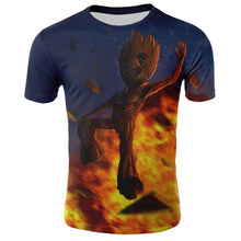 Load image into Gallery viewer, Groot unny tee cute t shirts homme men 100% cotton cool tshirt summer Marvel t-shirt