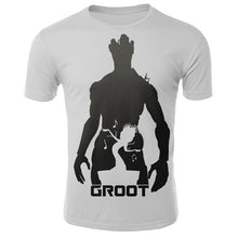 Load image into Gallery viewer, Groot unny tee cute t shirts homme men 100% cotton cool tshirt summer Marvel t-shirt