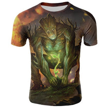 Load image into Gallery viewer, Groot unny tee cute t shirts homme men 100% cotton cool tshirt summer Marvel t-shirt