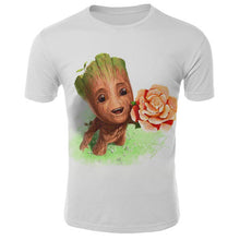 Load image into Gallery viewer, Groot unny tee cute t shirts homme men 100% cotton cool tshirt summer Marvel t-shirt