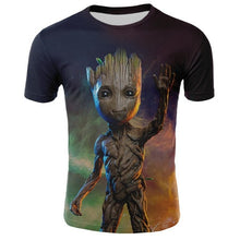 Load image into Gallery viewer, Groot unny tee cute t shirts homme men 100% cotton cool tshirt summer Marvel t-shirt
