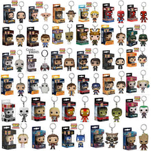 Load image into Gallery viewer, FUNKO POP New arrival Marvel Keychain Spider Chivalrous U.S.A Captain Harry potter Game of Thrones Key Chains with box