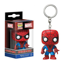 Load image into Gallery viewer, FUNKO POP New arrival Marvel Keychain Spider Chivalrous U.S.A Captain Harry potter Game of Thrones Key Chains with box
