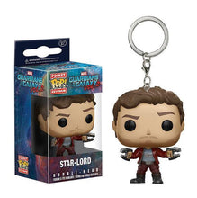 Load image into Gallery viewer, FUNKO POP New arrival Marvel Keychain Spider Chivalrous U.S.A Captain Harry potter Game of Thrones Key Chains with box