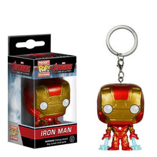 Load image into Gallery viewer, FUNKO POP New arrival Marvel Keychain Spider Chivalrous U.S.A Captain Harry potter Game of Thrones Key Chains with box
