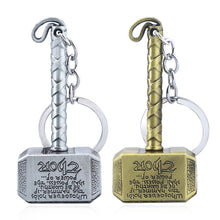 Load image into Gallery viewer, RJ Marvel Jewelry Thor Mjolnir Hammer Axe Keychains Avengers 4 Iron Man Keyring Loki  Thanos Sword Key chains