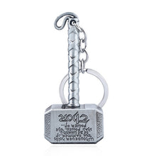 Load image into Gallery viewer, RJ Marvel Jewelry Thor Mjolnir Hammer Axe Keychains Avengers 4 Iron Man Keyring Loki  Thanos Sword Key chains