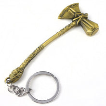 Load image into Gallery viewer, RJ Marvel Jewelry Thor Mjolnir Hammer Axe Keychains Avengers 4 Iron Man Keyring Loki  Thanos Sword Key chains