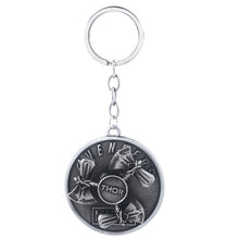 Load image into Gallery viewer, RJ Marvel Jewelry Thor Mjolnir Hammer Axe Keychains Avengers 4 Iron Man Keyring Loki  Thanos Sword Key chains