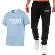 Load image into Gallery viewer, Two Pieces MARVEL Sets Men T Shirts+pants Suit Men cotton Tops Tees Fashion Brand Print Tshirt High Quality Short sleeve T-shirt