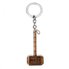 Load image into Gallery viewer, Marvel Comics The Avengers Keychain Captain America Iron Man Thor Hammer Metal Key Chains