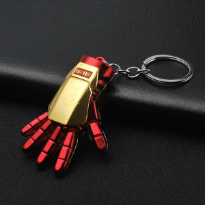 New Iron Man Tony Stark Keychain Marvel The Avengers 4 Endgame Quantum Realm Series Key Ring Car Key Chain Holder Porte Clef