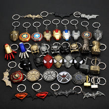 Load image into Gallery viewer, 2019 NEW Marvel Avengers Thor's Hammer Mjolnir Keychain Captain America Shield Hulk Batman Mask KeyChain