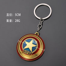 Load image into Gallery viewer, 2019 NEW Marvel Avengers Thor's Hammer Mjolnir Keychain Captain America Shield Hulk Batman Mask KeyChain